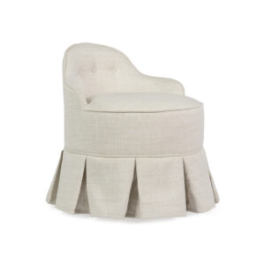Lou Vanity Stool – Easy Lustre Almond