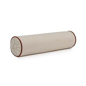 RIJD Bolster - Damaris Sand & Rust Velvet Piping