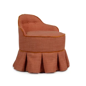 Lou Vanity Stool – Easy Lustre Chutney – Skirt