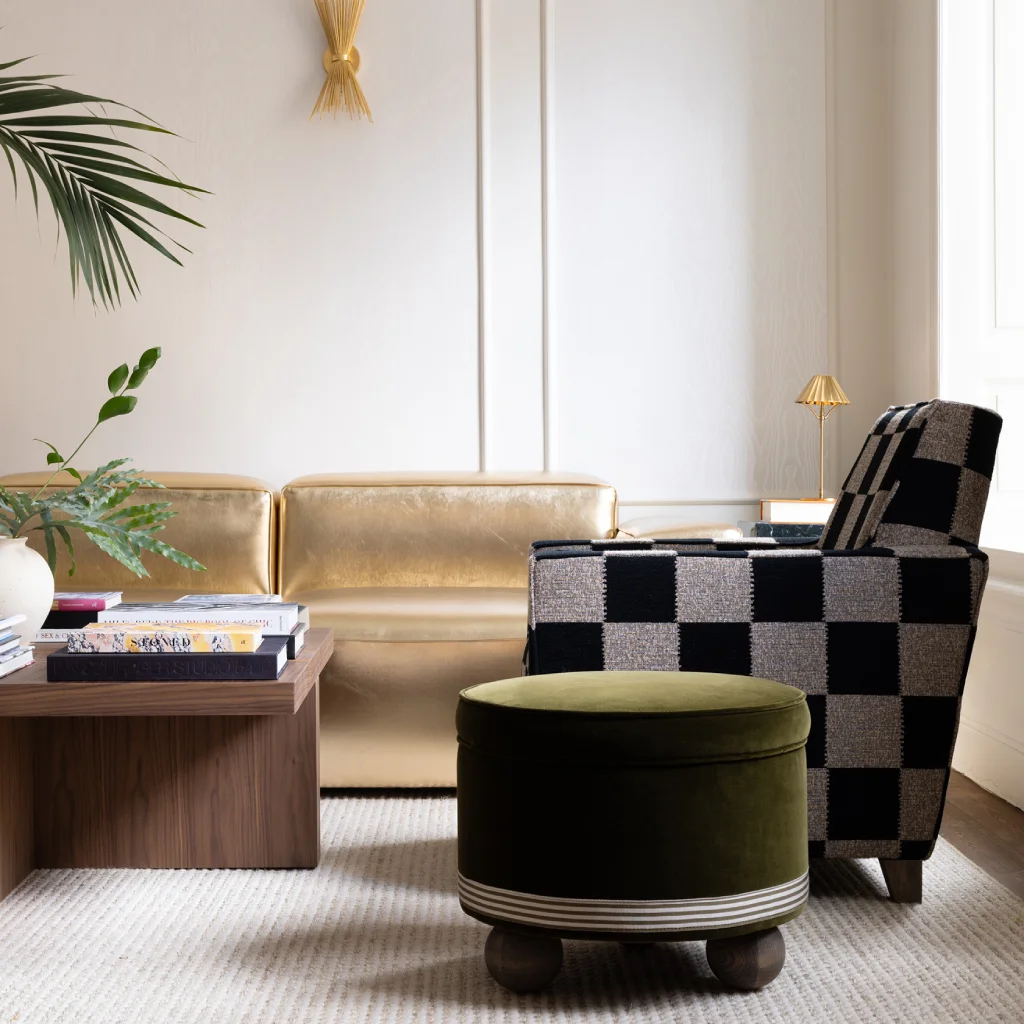 laurent pouf green