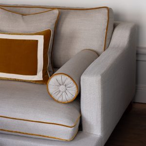 Orlando Sofa – Easy Lustre Fossil & Velvet Piping